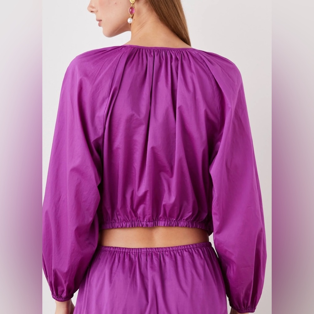 NWT Rails Katia Blouse Top in Berry Size Medium - Retail $168 - Picture 6 of 9